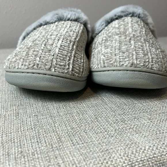 Evshine Warm Knit House Slippers Chenille Slippers Memory Foam Outdoor Soles sz9 - Picture 4 of 11